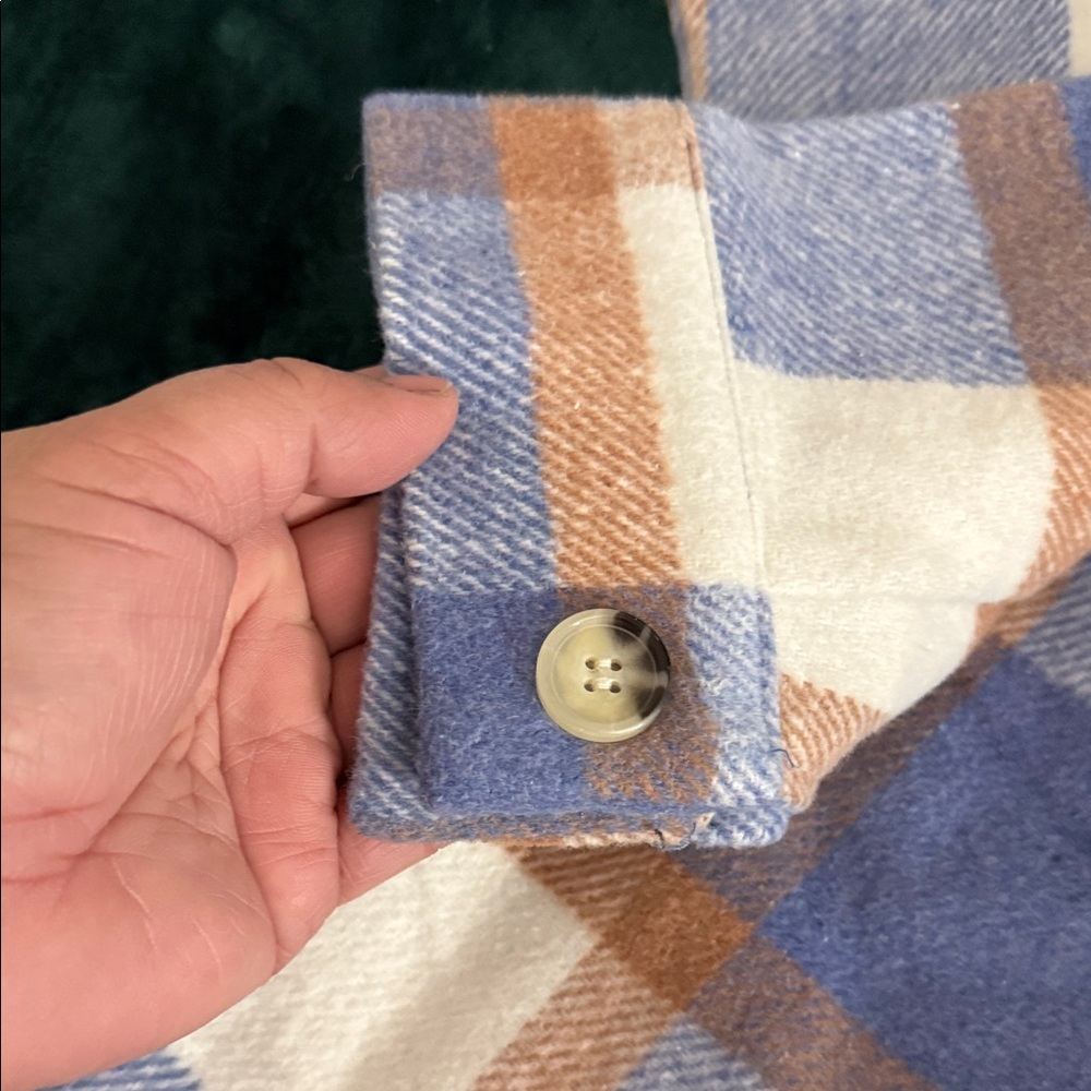 Fantaslook Blue and White Plaid Shirt - Picture 3 of 6